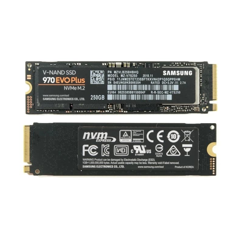 حافظه اس اس دی سامسونگ مدل Samsung 970 EVO Plus M.2 2280 NVMe 250GB — تصویر ۵