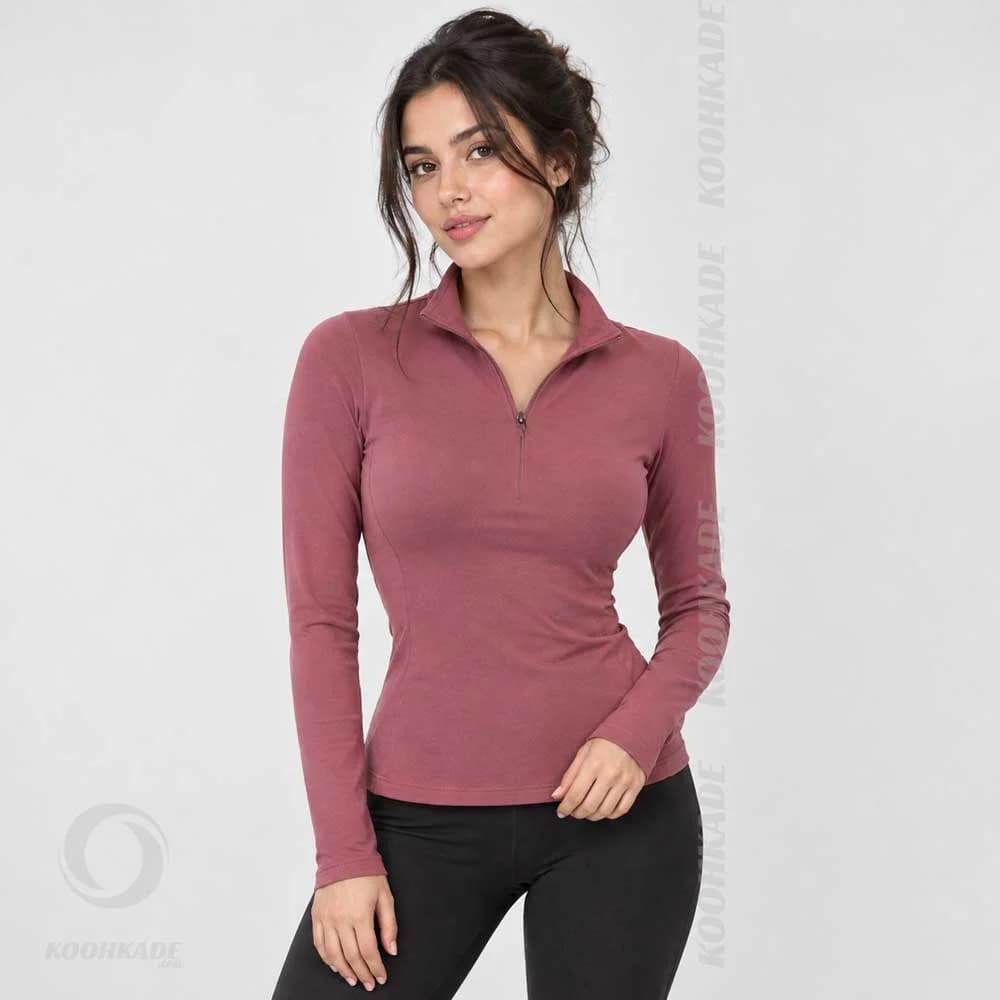 تیشرت زیپ دار زنانه JYT-051