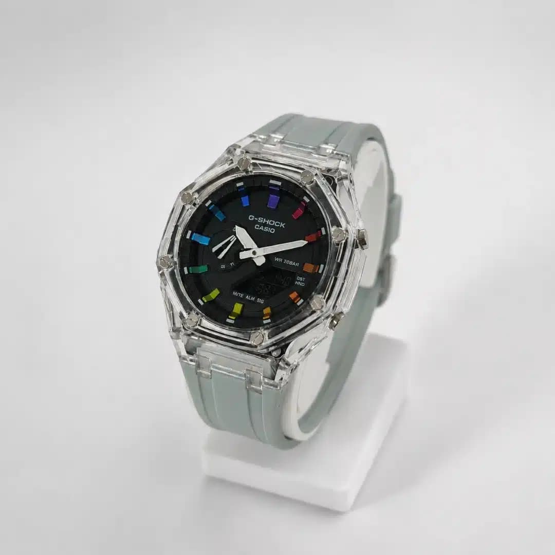 ساعت مچی اسپرت کاسیو جی شاک پمپی Casio G-Shock (های کپی درجه 1) طوسی