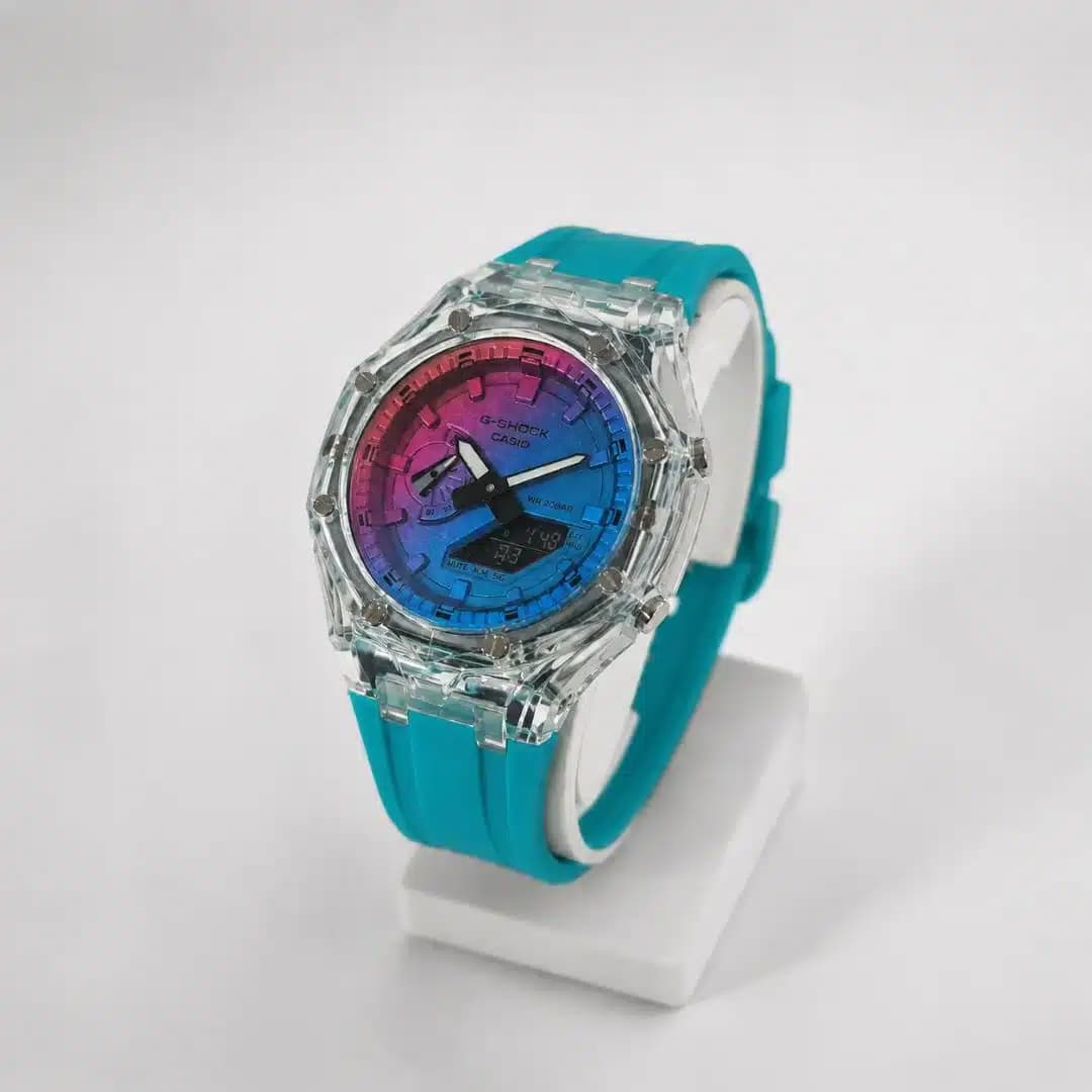 ساعت مچی اسپرت کاسیو جی شاک پمپی Casio G-Shock (های کپی درجه 1) آبی — تصویر ۷