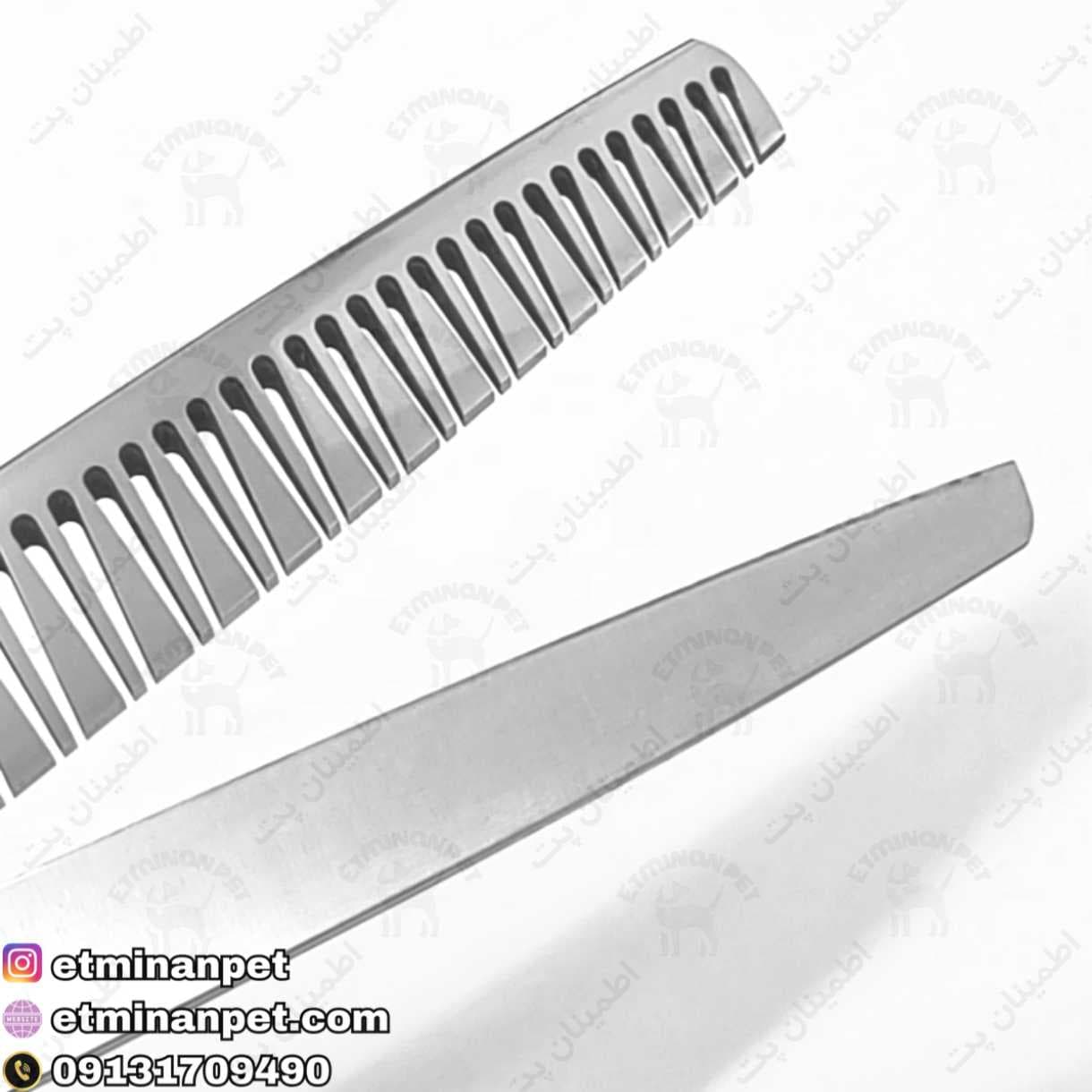 قیچی پیتاژ درشت کرو فنایس مدل لیانلی سه بعدی 7.5 اینچی — تصویر ۲