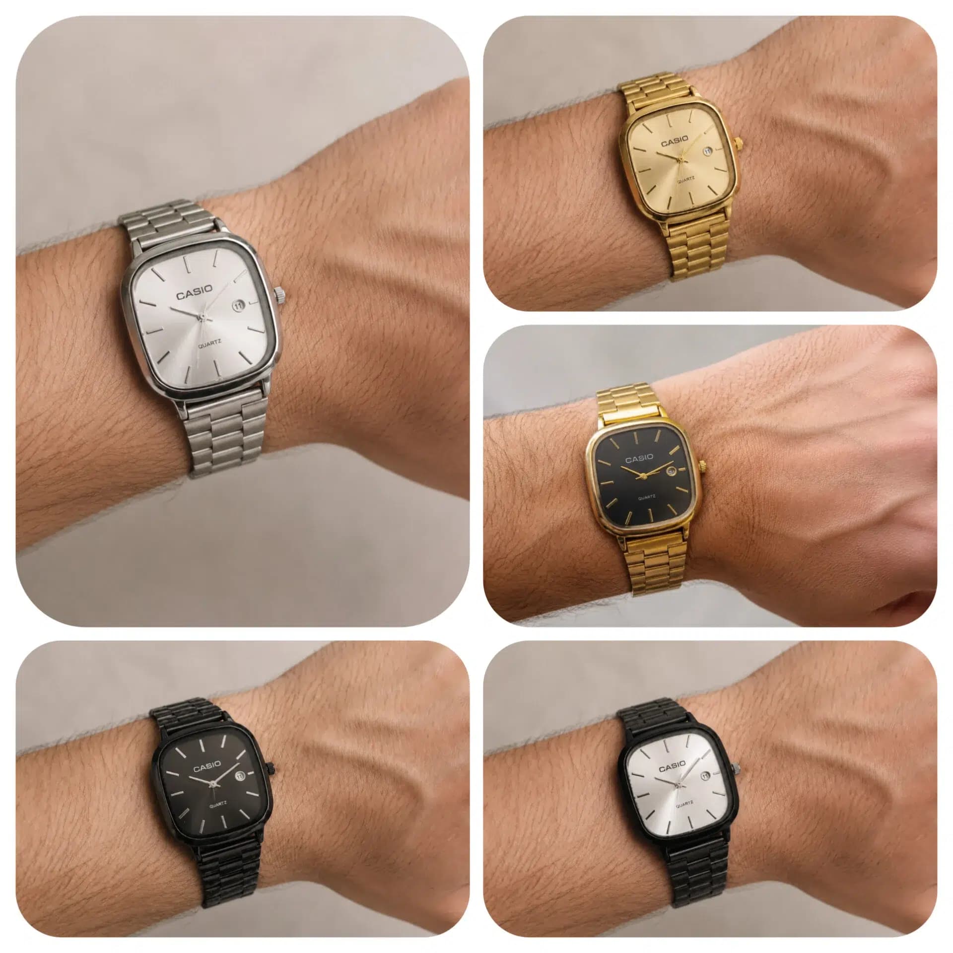 ساعت مچی مردانه و پسرانه کاسیو الدمانی Casio Old Money (هایکپی درجه یک) بند استیل — تصویر ۱۰