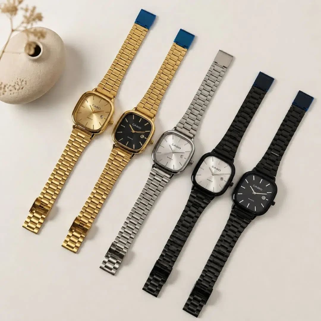 ساعت مچی مردانه و پسرانه کاسیو الدمانی Casio Old Money (هایکپی درجه یک) بند استیل — تصویر ۹
