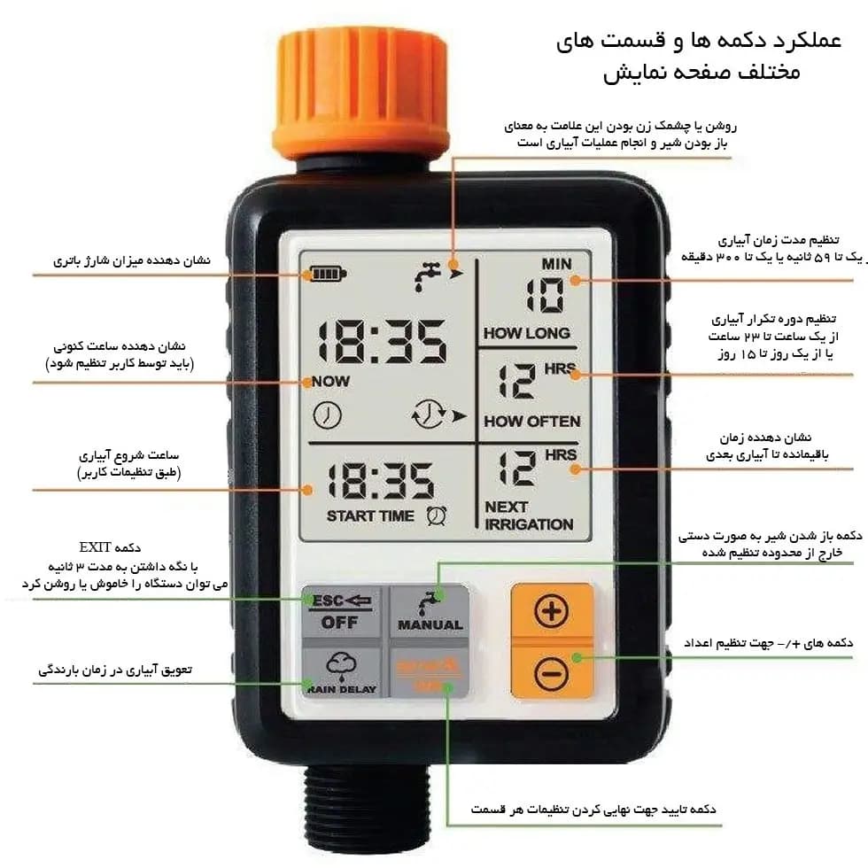 تایمر آبیاری HCT-311 — تصویر ۵