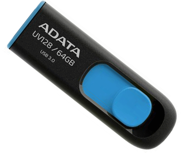 فلش مموری ای دیتا ظرفیت 64 گیگابایت مدل DashDrive UV128 با رابط USB 3.2 — تصویر ۲