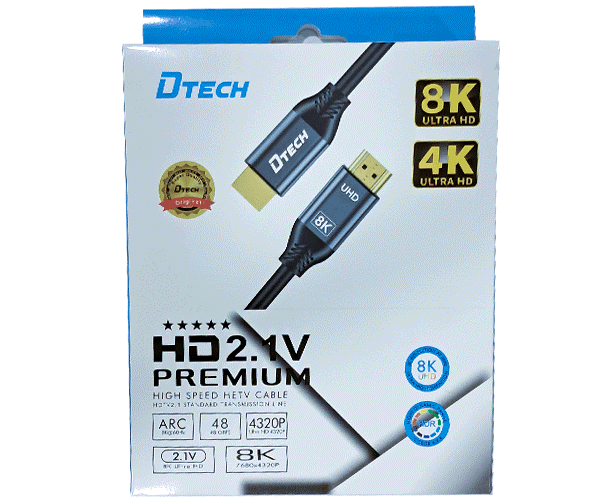 کابل HDMI طول 5 متر دیتک مدل 4K-8K V2.1 — تصویر ۴