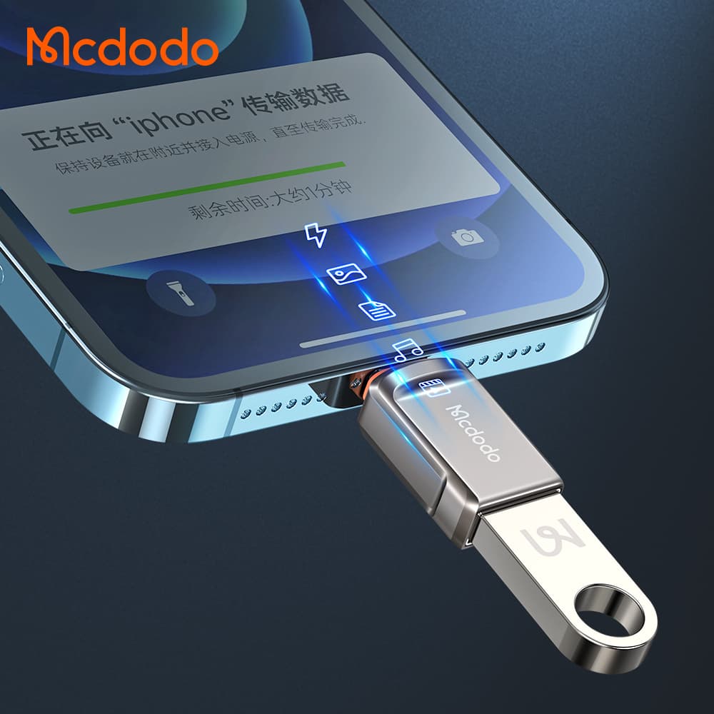 تبدیل USB ( OTG ) به لایتینینگ مدل OT-8600 مکدودو ( اورجینال ) — تصویر ۸