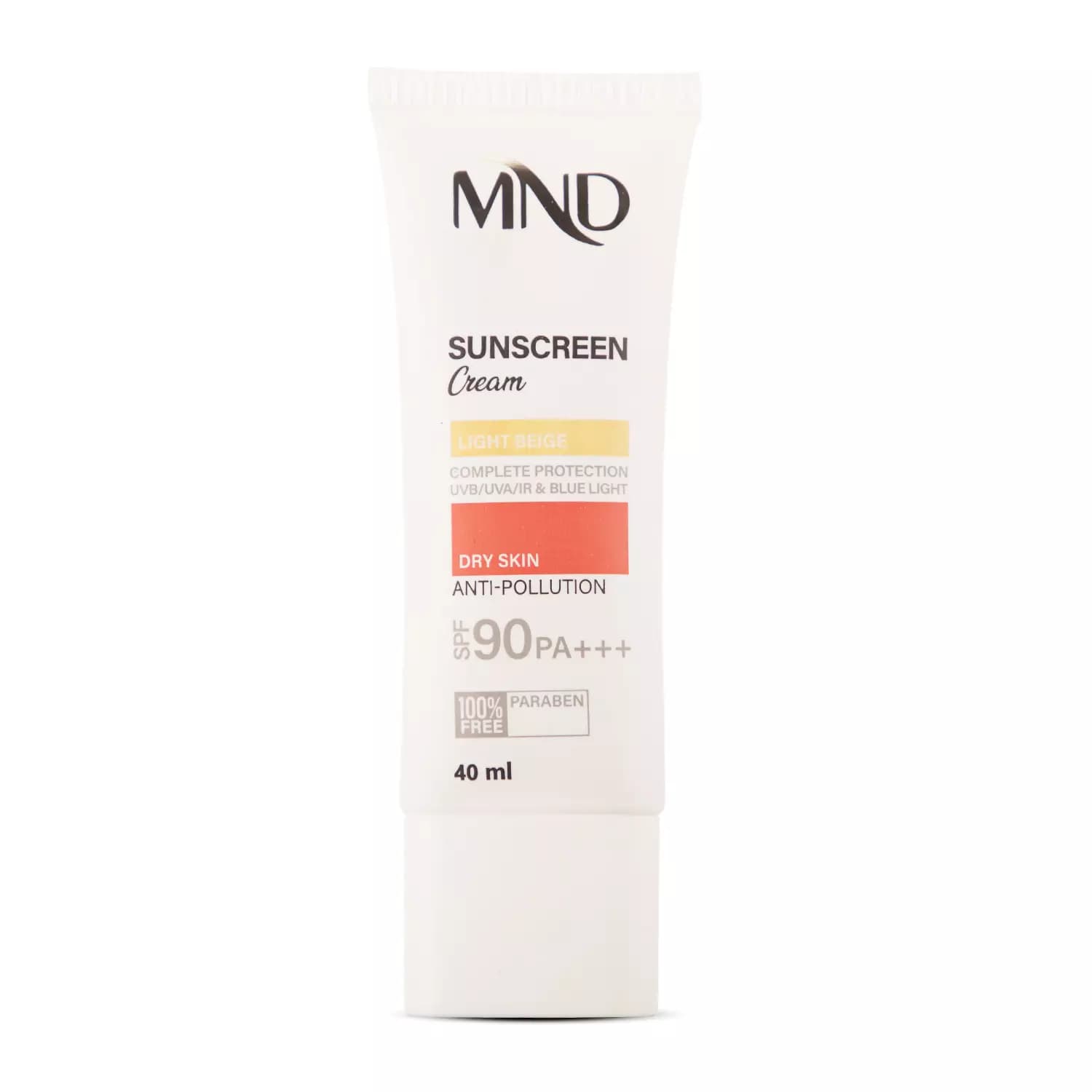 کرم ضد آفتاب (SPF 90) مناسب پوست خشک بـژ روشن ام ان دی 40 میلی لیتر — تصویر ۵