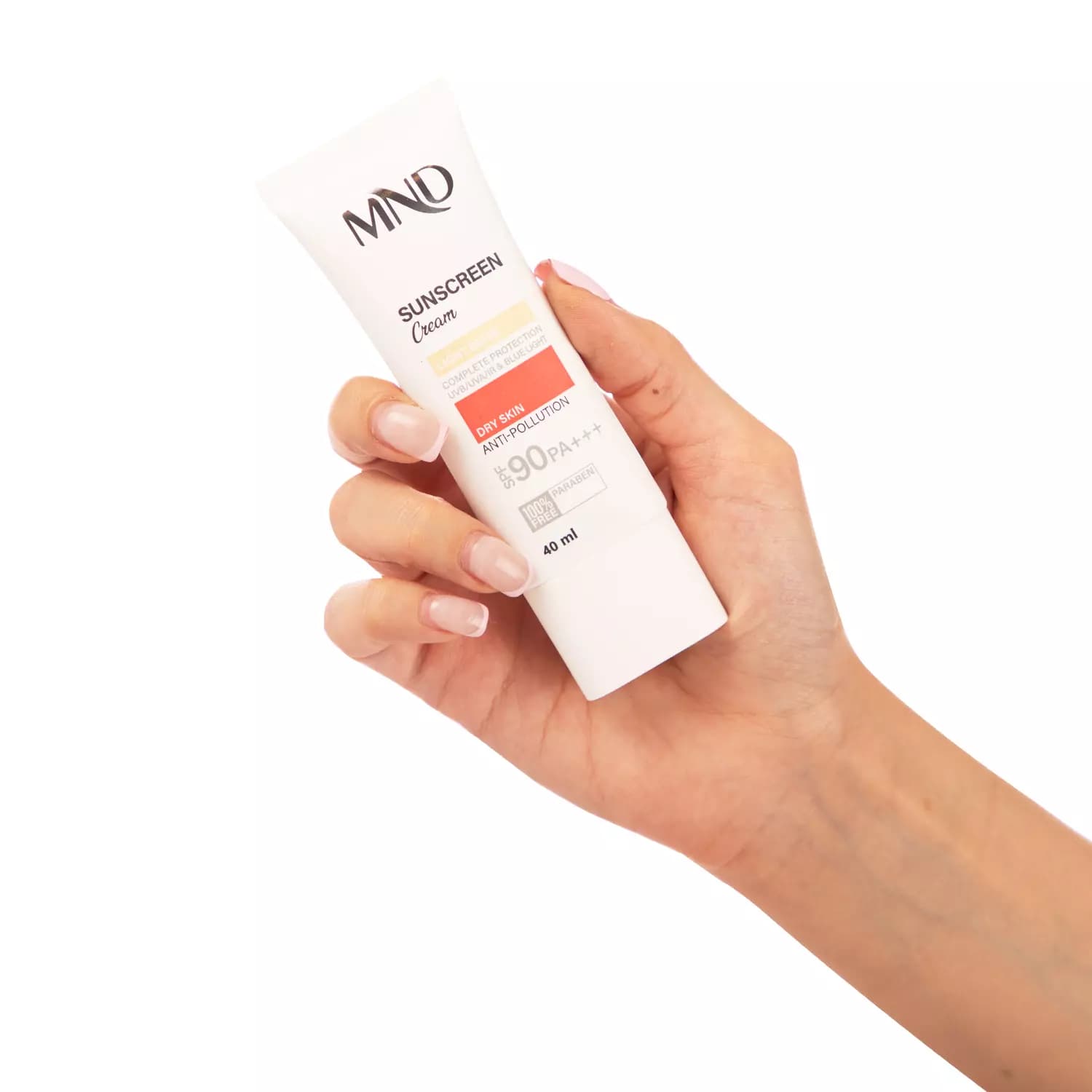 کرم ضد آفتاب (SPF 90) مناسب پوست خشک بـژ روشن ام ان دی 40 میلی لیتر — تصویر ۲