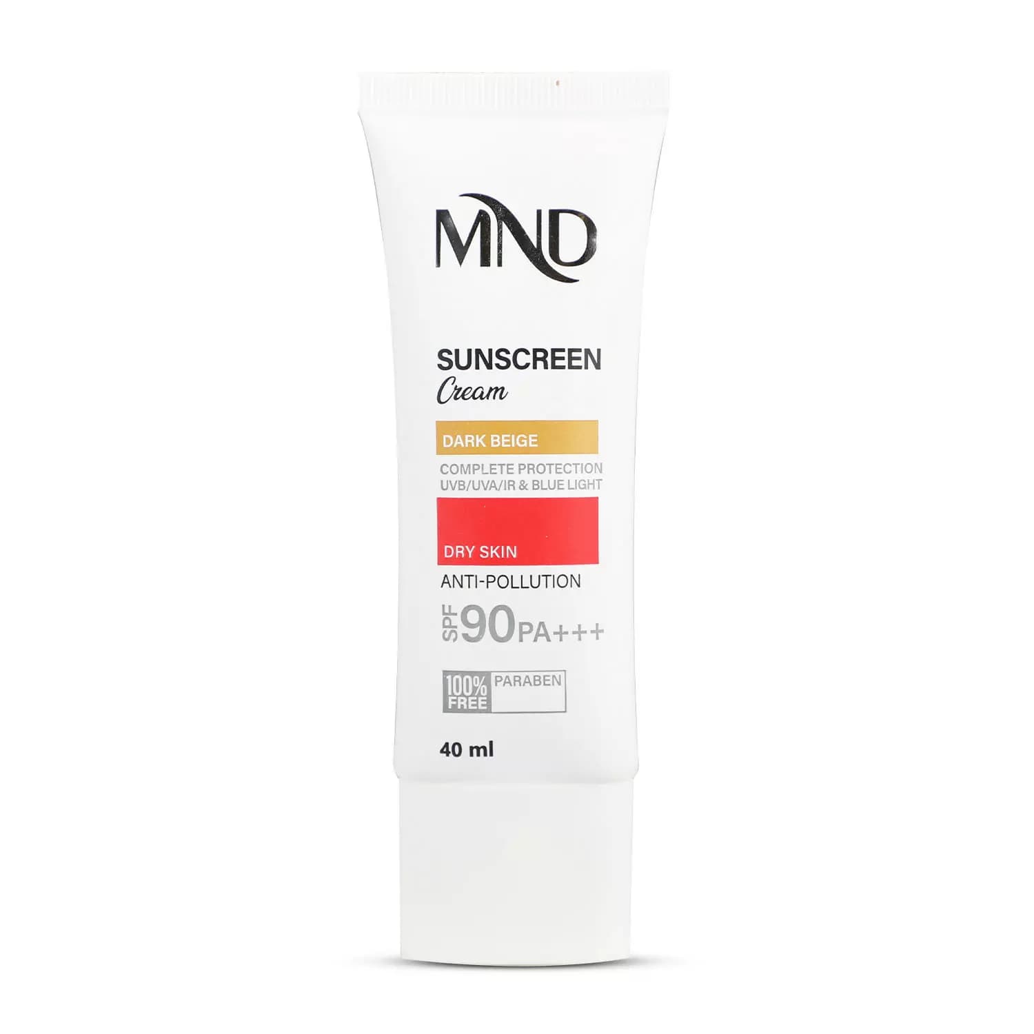 کرم ضد آفتاب (SPF 90) مناسب پوست خشک بـژ تیره ام ان دی 40 میلی لیتر — تصویر ۵