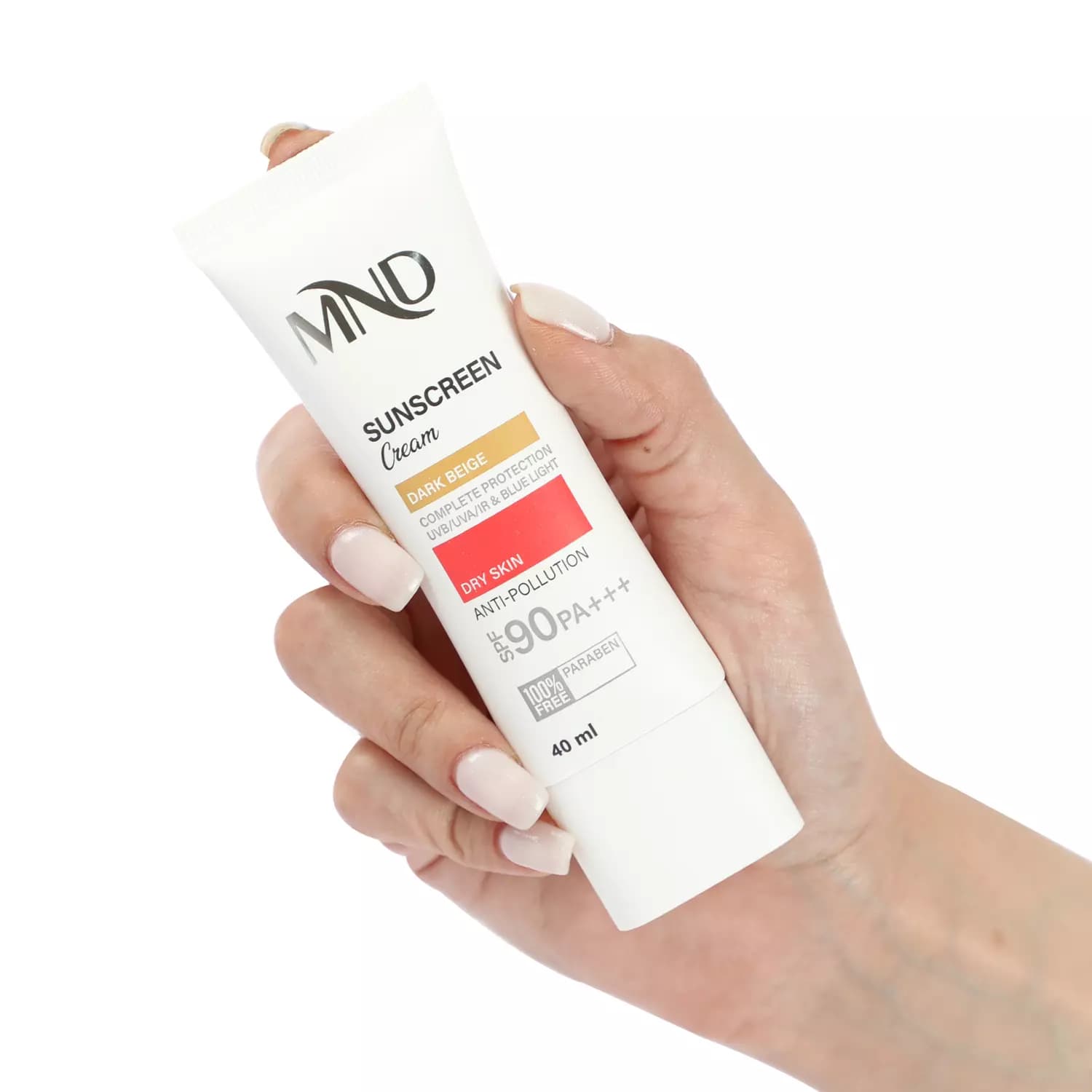 کرم ضد آفتاب (SPF 90) مناسب پوست خشک بـژ تیره ام ان دی 40 میلی لیتر — تصویر ۲