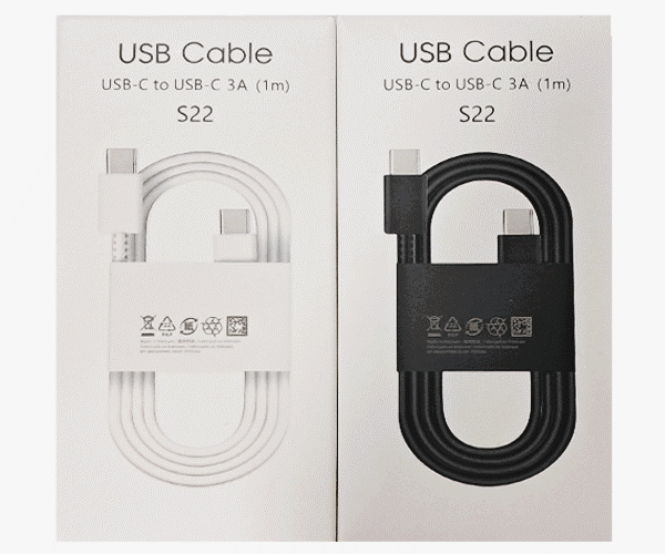 کابل USB-C سامسونگ توربو مدل S22-Ultra طول 1 متر سفید و مشکی