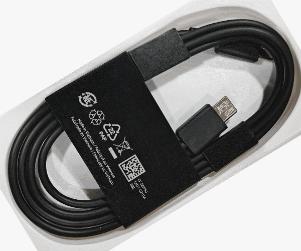 کابل USB-C سامسونگ توربو مدل S22-Ultra طول 1 متر سفید و مشکی — تصویر ۲