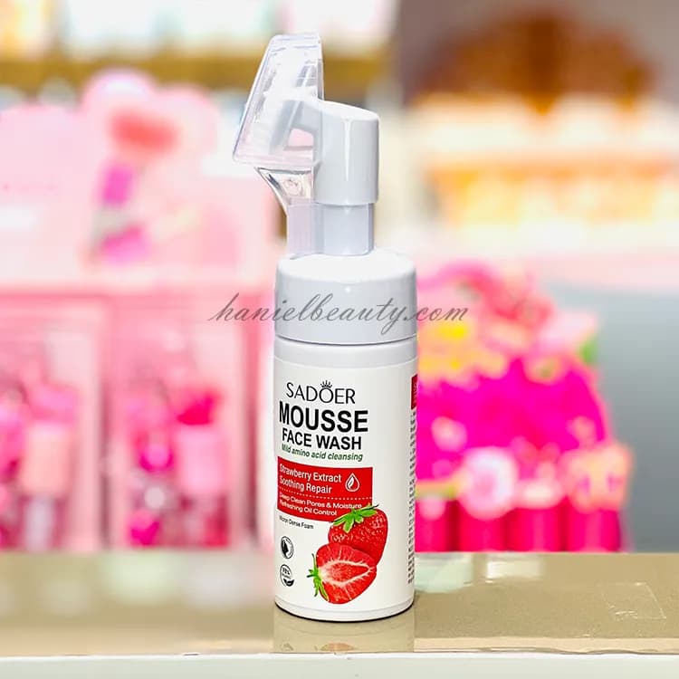فوم شستشوی صورت سادور مدل Strawberry عصاره توتفرنگی شادابکننده پوست — تصویر ۳