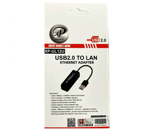 تبدیل USB2.0 به LAN ایکس پی مدل XP PRODUCT XP-UL12U 10-100 — تصویر ۶