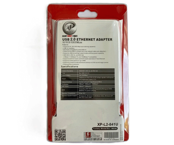 تبدل USB 3.0 به LAN مارک ایکس پی مدل XP PRODUCT-L2-841U 100-1000 — تصویر ۶