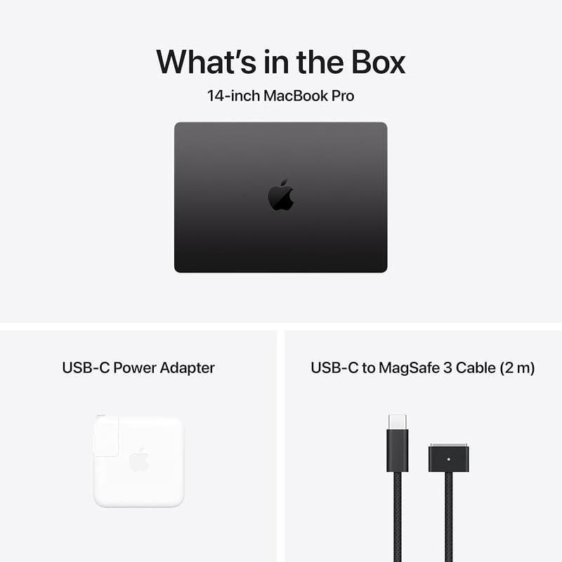 مک بوک پرو 14 اینچ اسپیس بلک MJLW4 (M5 Pro/15CPU/16GPU/24GB/2TB) 2026 — تصویر ۵