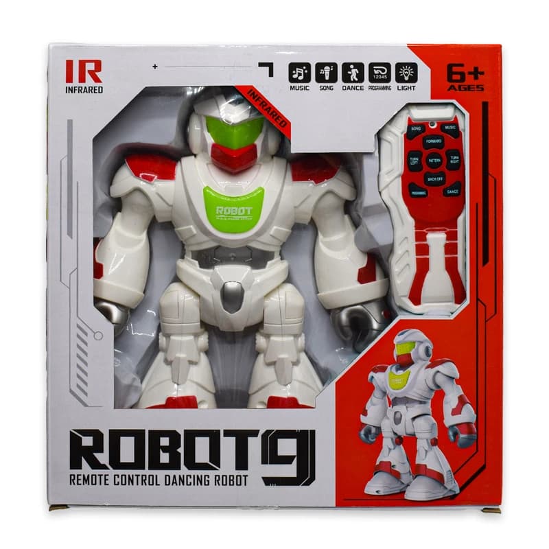 ربات کنترلی رقصنده ROBOT 9 با موزیک و نور LED ربات اسباب بازی — تصویر ۴