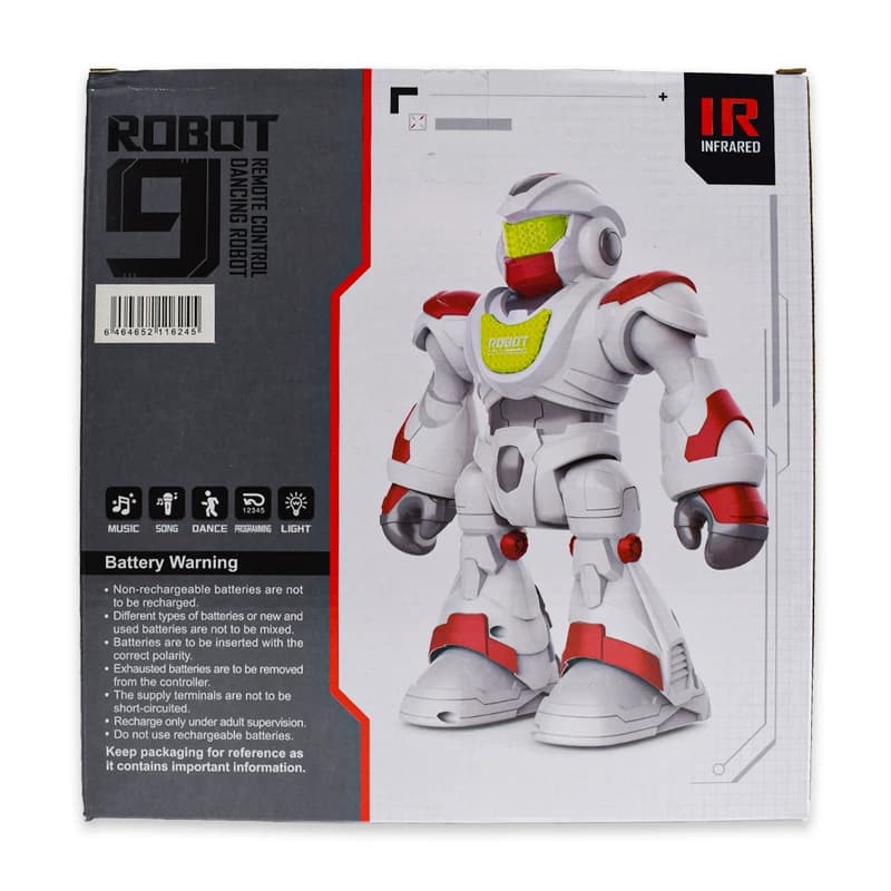ربات کنترلی رقصنده ROBOT 9 با موزیک و نور LED ربات اسباب بازی — تصویر ۶