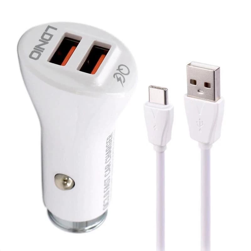 شارژر فندکی فست 36W الدینیو مدل C511Q + کابل TYPE C ( اورجینال )