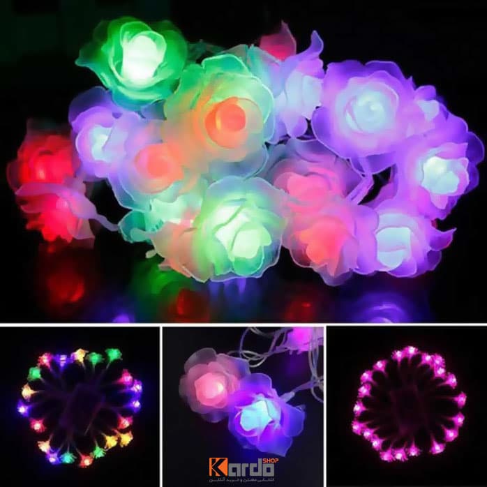 ریسه LED رنگی گل پلاستیکی