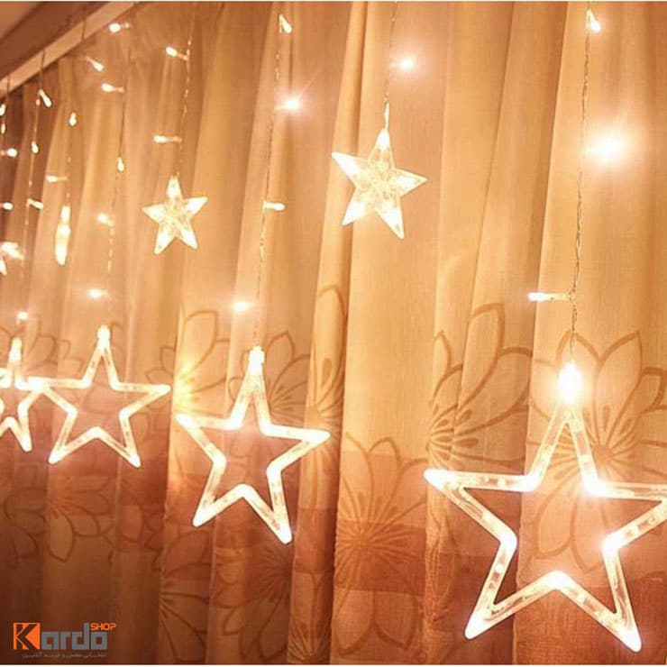 ریسه LED آویز ستاره ویژه پرده آفتابی