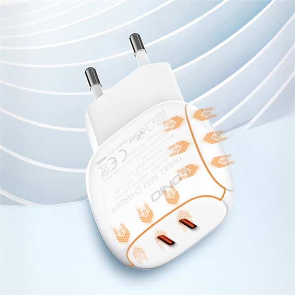 شارژر 2پورت دیواری فست 30W الدینیو مدل Q233 + کابل TYPE C ( اورجینال ) — تصویر ۸