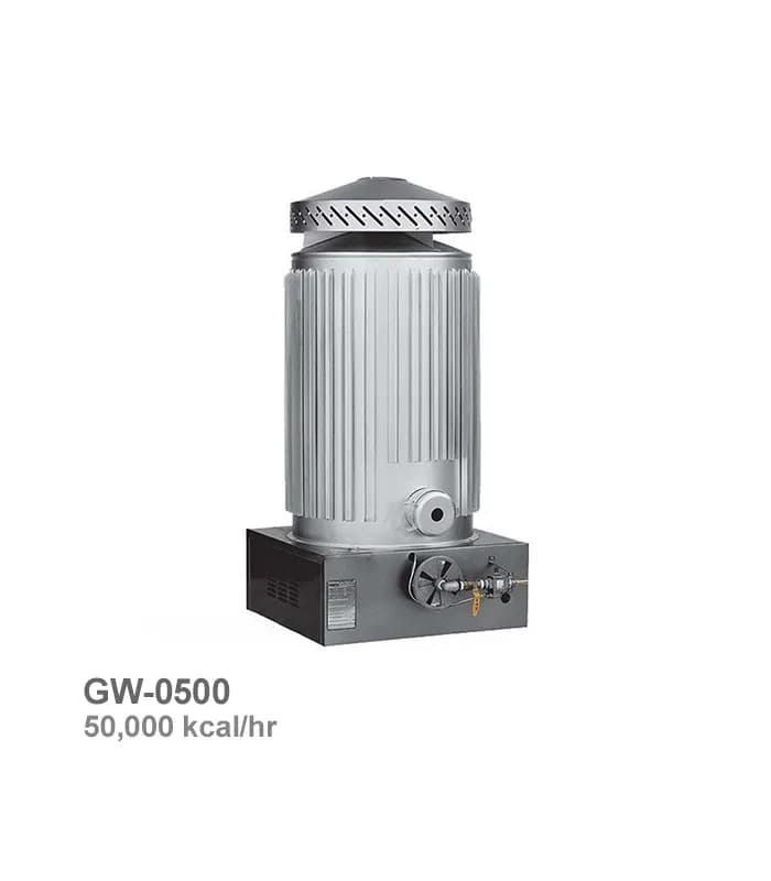 بخاری کارگاهی گازی ایران هیتر مدل GW-0500