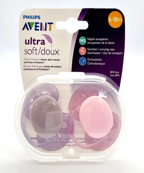 پستانک دوقلو 6 تا 18 ماه Ultra Soft فیلیپس اونت — تصویر ۲