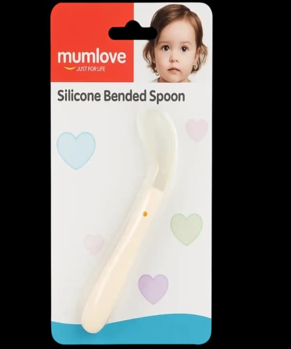 قاشق سیلیکونی سر کج MUM LOVE — تصویر ۲