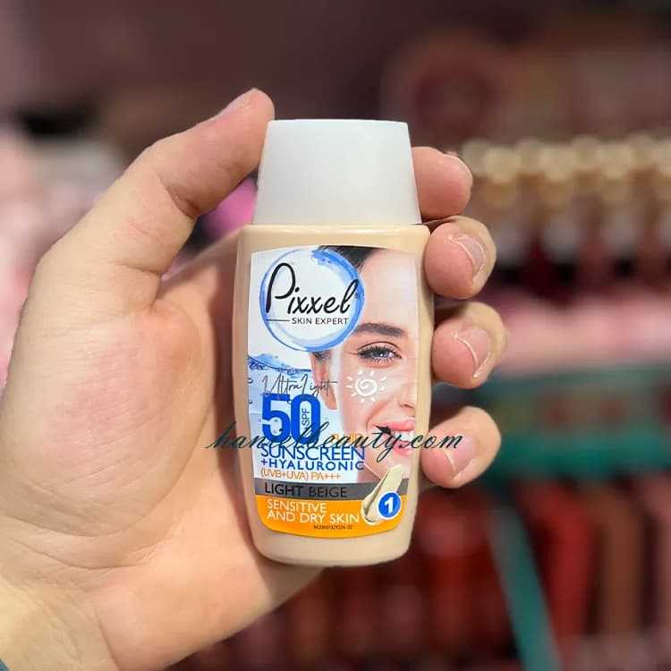کرم ضد آفتاب پیکسل بژ روشن پوست خشک SPF 50 — تصویر ۵