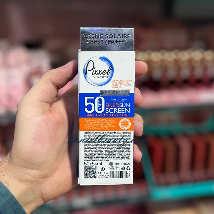 کرم ضد آفتاب پیکسل بژ روشن پوست خشک SPF 50 — تصویر ۳