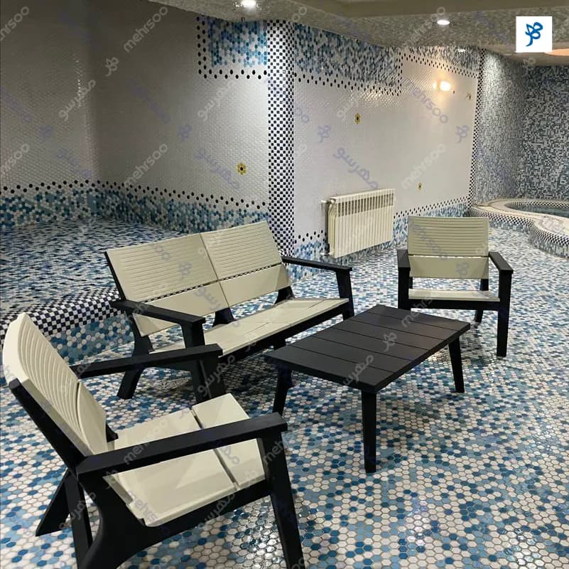 مبلمان استخری (ست 4نفره پلیمری) — تصویر ۴