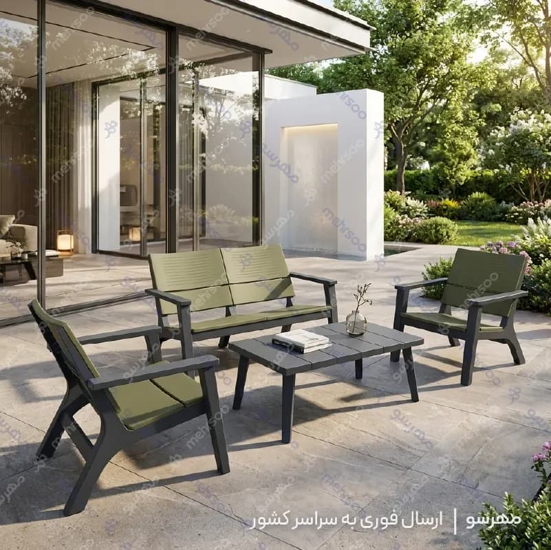 مبلمان استخری (ست 4نفره پلیمری) — تصویر ۳