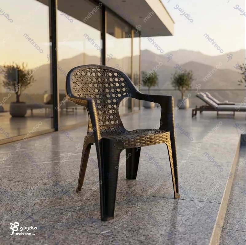 صندلی حصیری پلاستیکی طرح خاتون — تصویر ۹