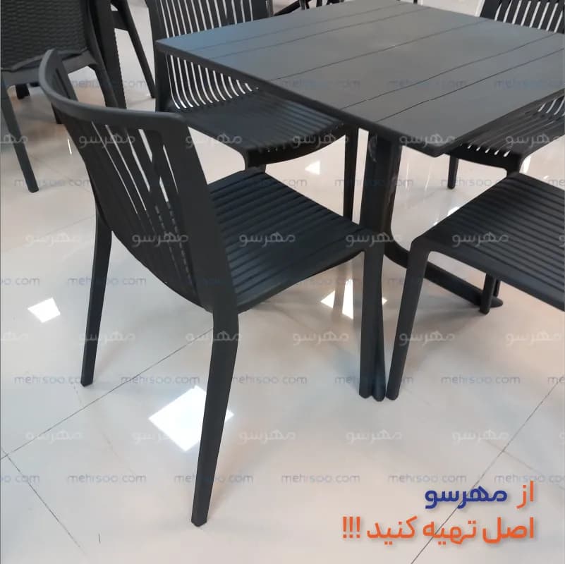 میز صندلی پلیمری کول کلیپ 2 (چهارنفره) — تصویر ۴