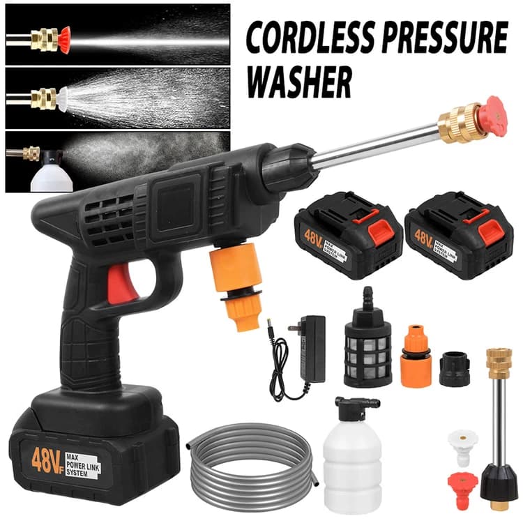 کارواش تفنگی 48V دو باتری Cleaning Gun — تصویر ۸