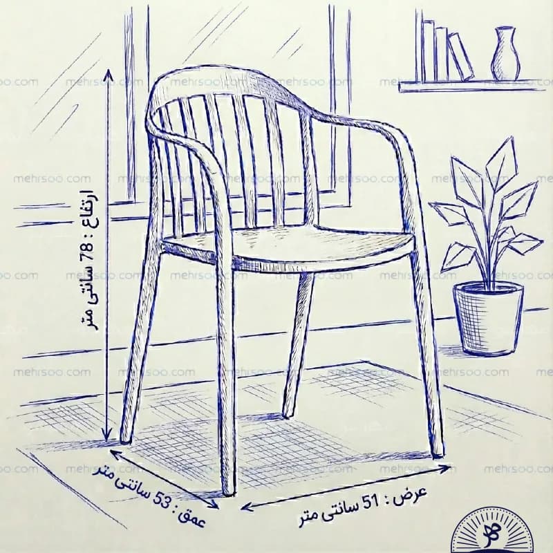میز و صندلی پلیمری رنگو (4نفره) — تصویر ۳