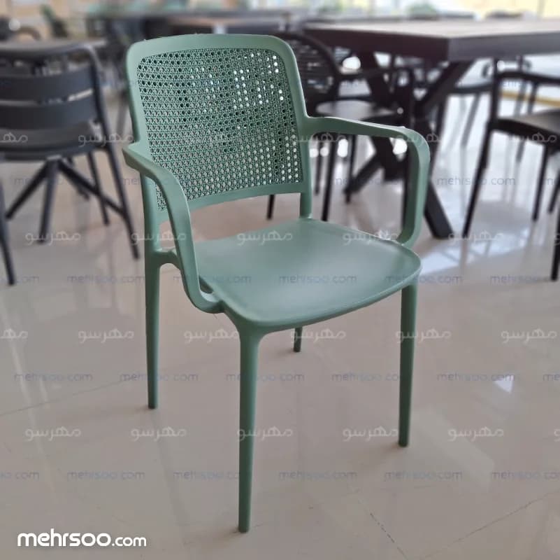صندلی پلیمری مونیکا دسته دار — تصویر ۳
