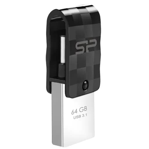 فلش مموری 64 گیگابایت سیلیکون پاور مدل Silicon Power Dual USB C31 Type-A + Type-C USB 3.2 با گارانتی 60 ماهه شرکتی — تصویر ۶