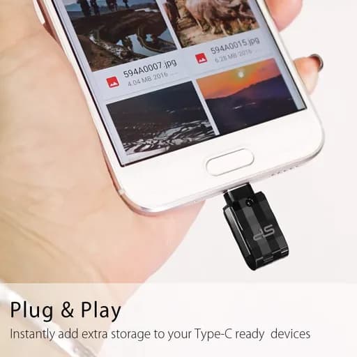 فلش مموری 128 گیگابایت سیلیکون پاور مدل Silicon Power Dual USB C31 Type-A + Type-C USB 3.2 با گارانتی 60 ماهه شرکتی — تصویر ۵