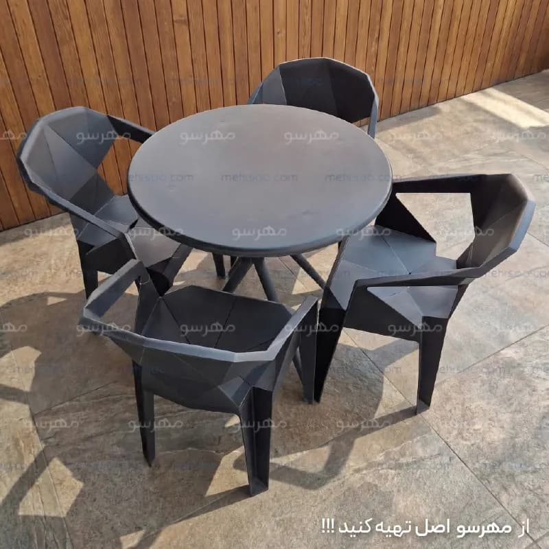 میز صندلی غذاخوری الماس راند — تصویر ۲