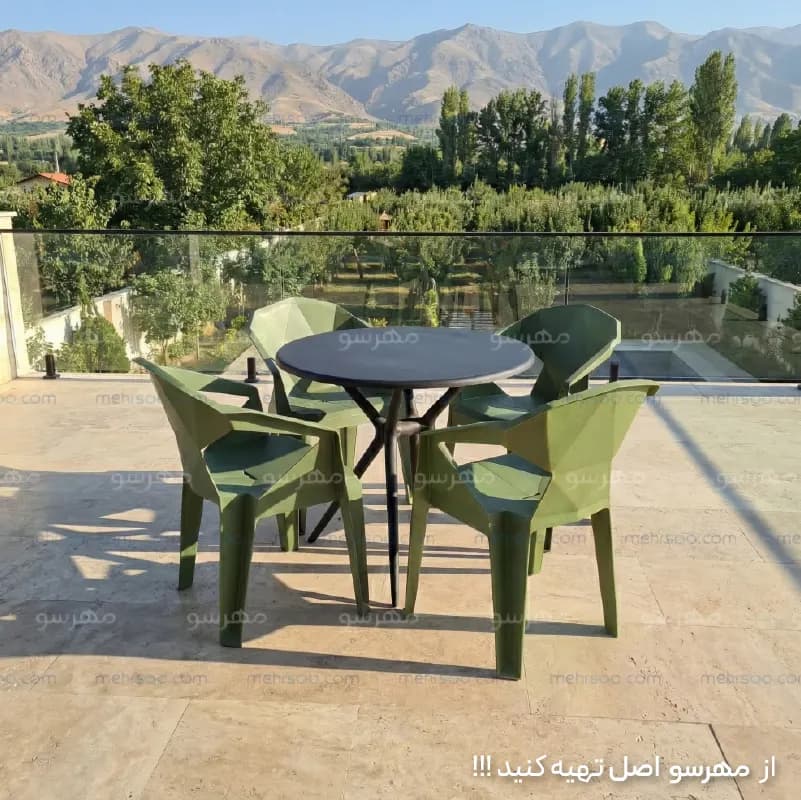 میز صندلی غذاخوری الماس راند — تصویر ۴