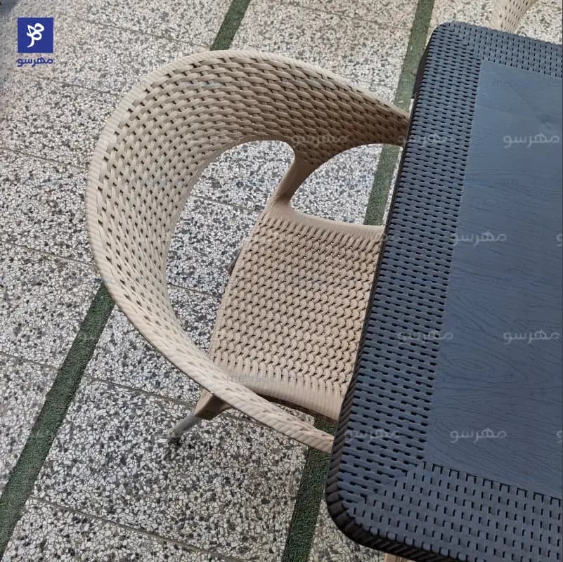 ست غذاخوری طرح حصیربافت با میز تاشو (4 نفره) — تصویر ۱۲
