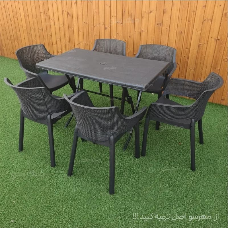 ست پلیمری تالینا با میز تاشو (6 نفره) — تصویر ۹