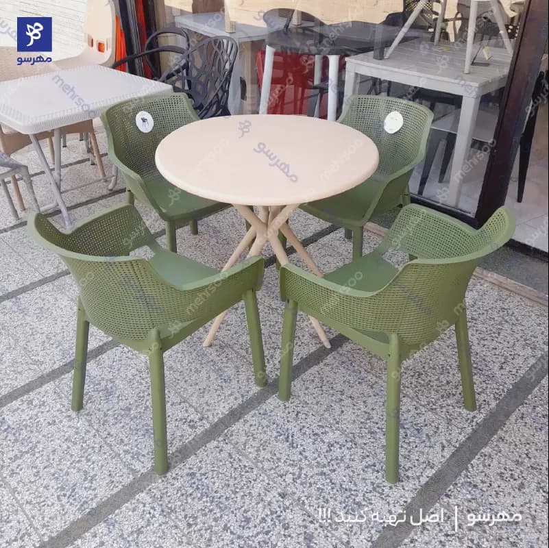 میز و صندلی پلیمری 4 نفره تالینا راند — تصویر ۷