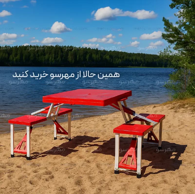 میز و صندلی تاشو همسفر (مسافرتی 4 نفره) — تصویر ۷