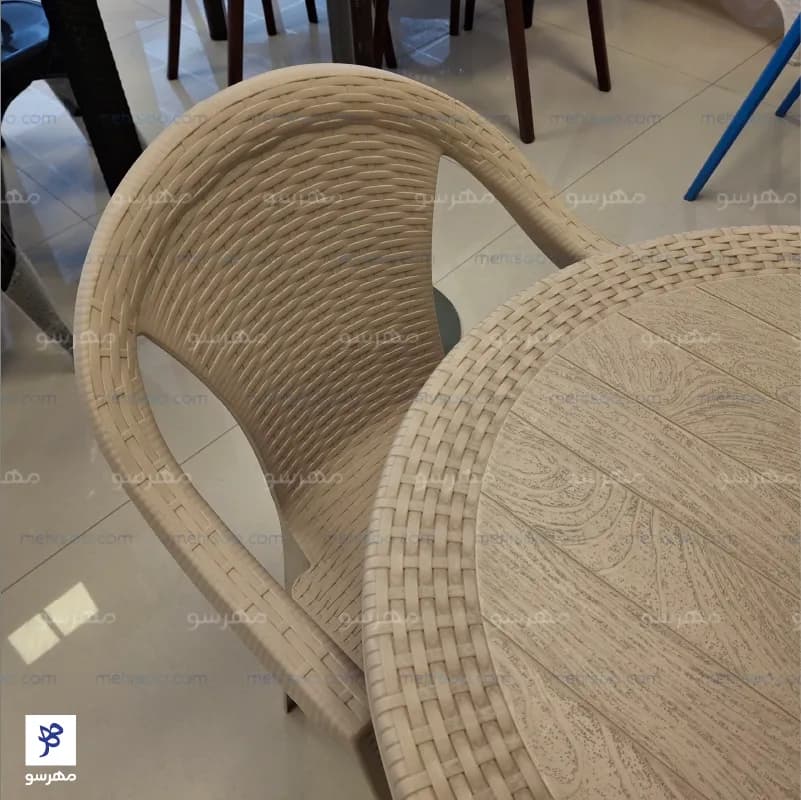 میز و صندلی 2 نفره طرح حصیری — تصویر ۱۰