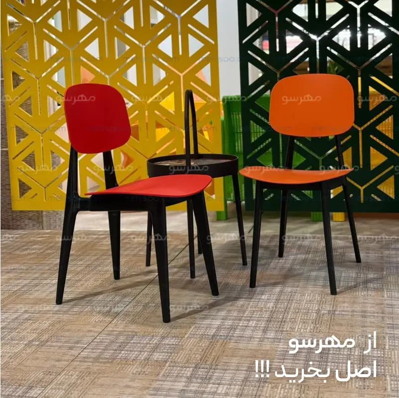 صندلی پلیمری بدون دسته فانتزی — تصویر ۶