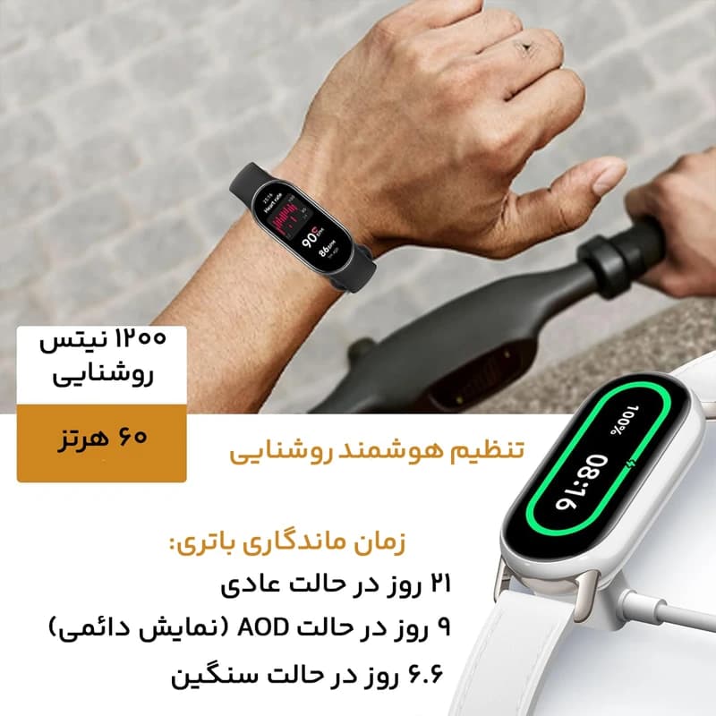 دستبند هوشمند Xiaomi Smart Band 9 با گارانتی ۱۲ ماهه شرکتی — تصویر ۳